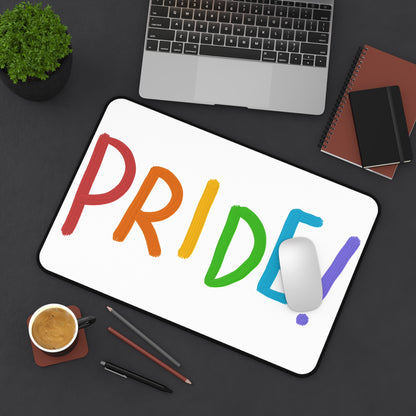 Desk Mat: LGBTQ Pride White