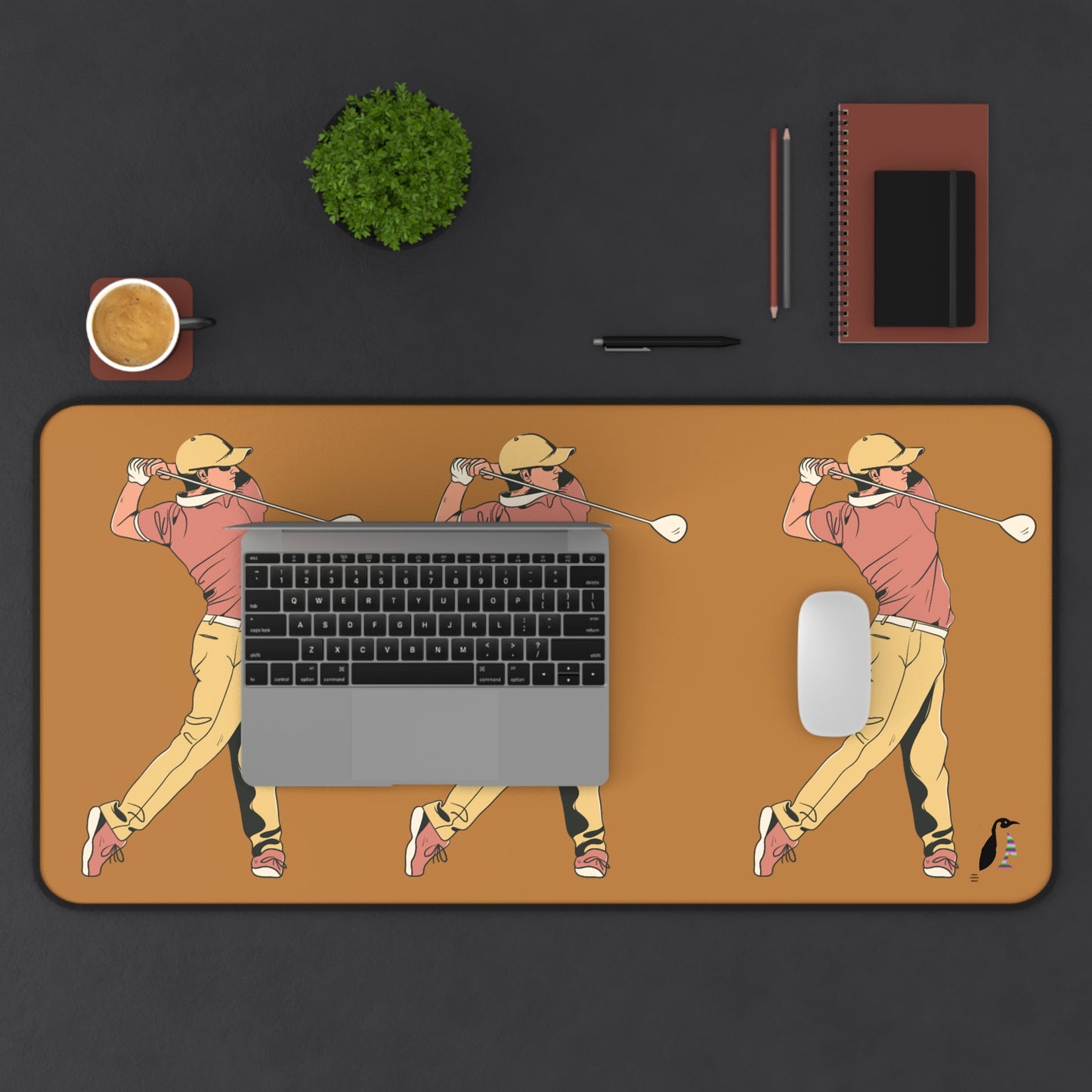 Desk Mat: Golf Lite Brown