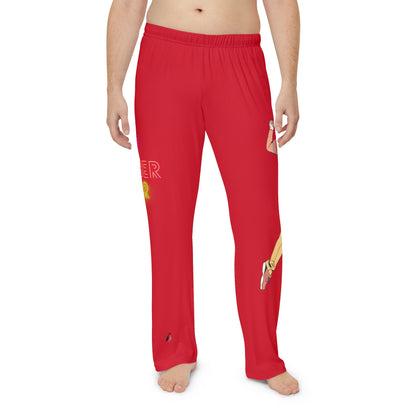 Men's Pajama Pants: Golf Dark Red