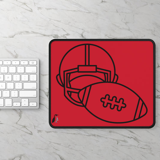 Gaming Mouse Pad: Football Dark Red