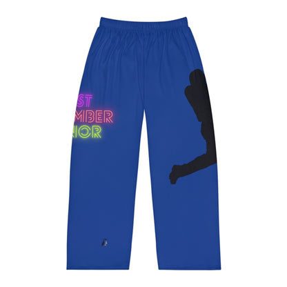 Men's Pajama Pants: Baseball Dark Blue