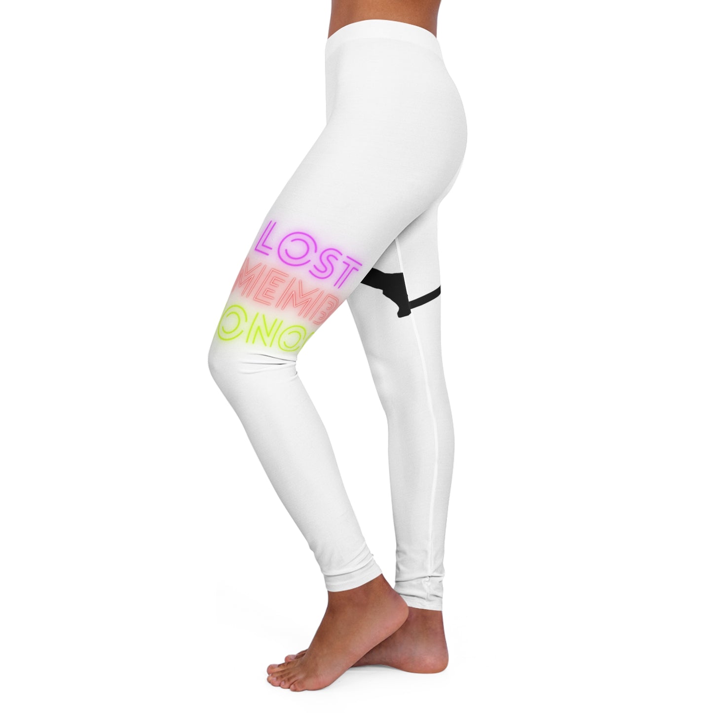 Women's Spandex Leggings: Hockey White