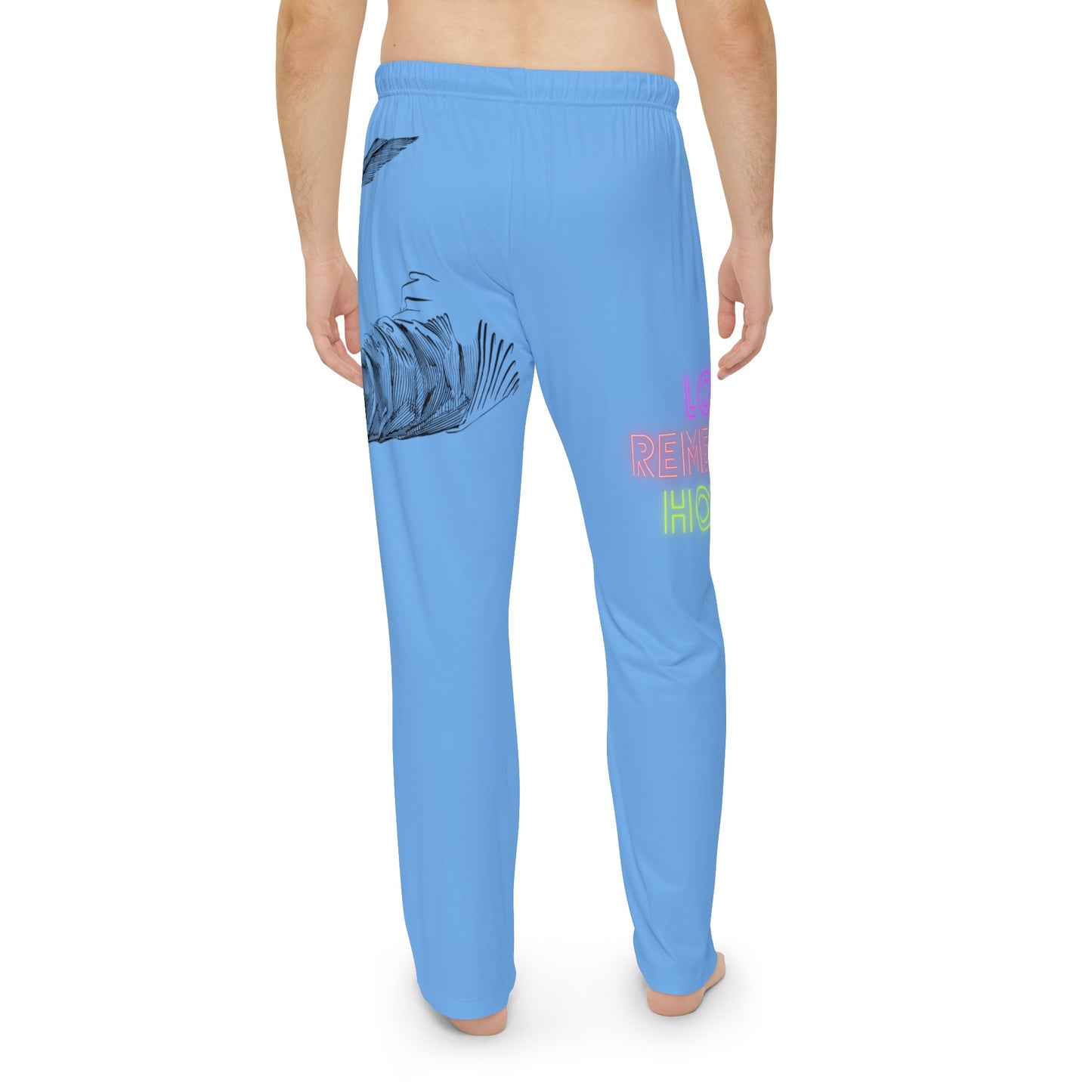 Men's Pajama Pants: Writing Lite Blue