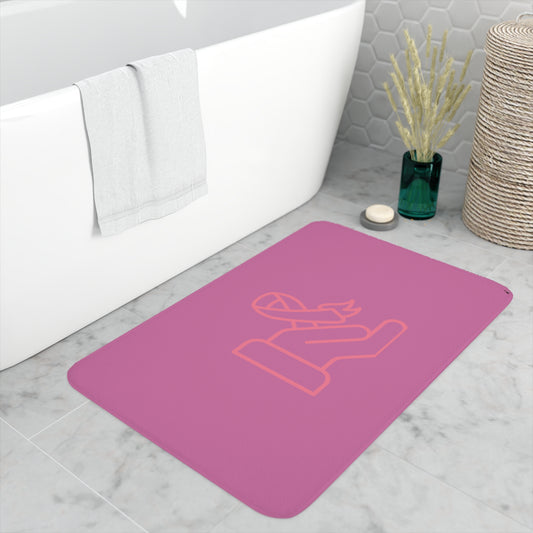 Memory Foam Bath Mat: Fight Cancer Lite Pink