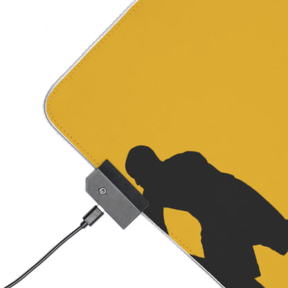 LED Gaming Mouse Pad: Basketball Yellow