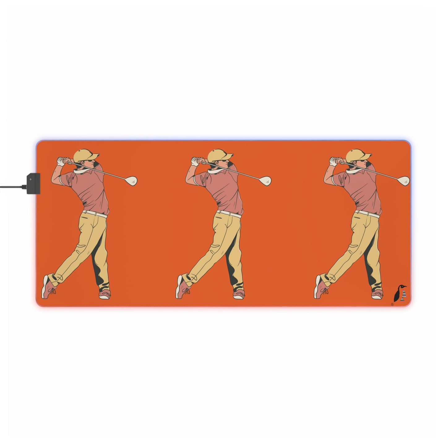 LED Gaming Mouse Pad: Golf Orange