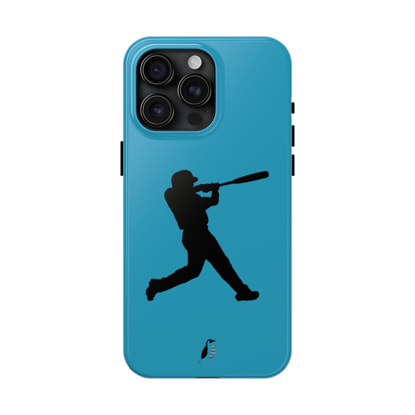 Tough Phone Cases (for iPhones): Baseball Turquoise