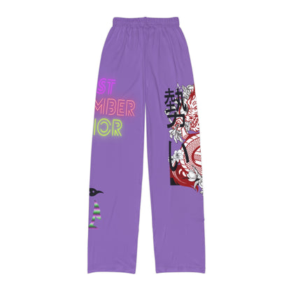 Kids Pajama Pants: Dragons Lite Purple