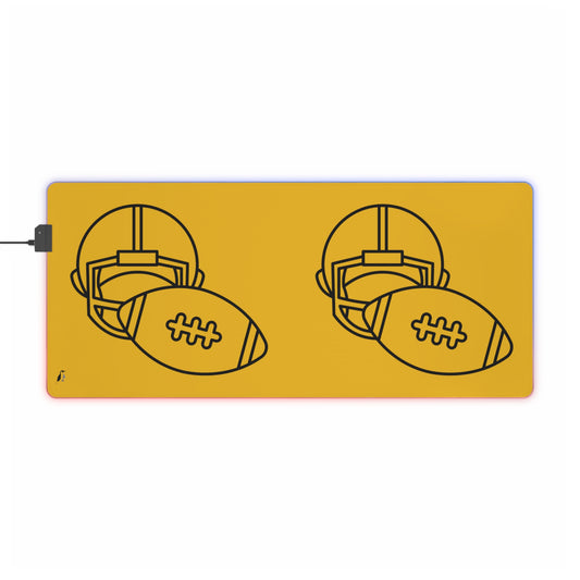 LED Gaming Mouse Pad: Football Yellow