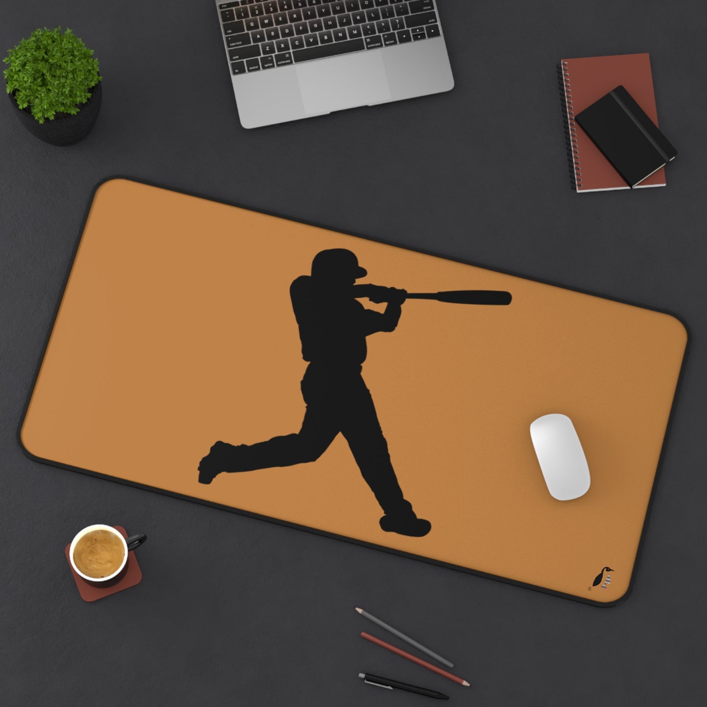 Desk Mat: Baseball Lite Brown