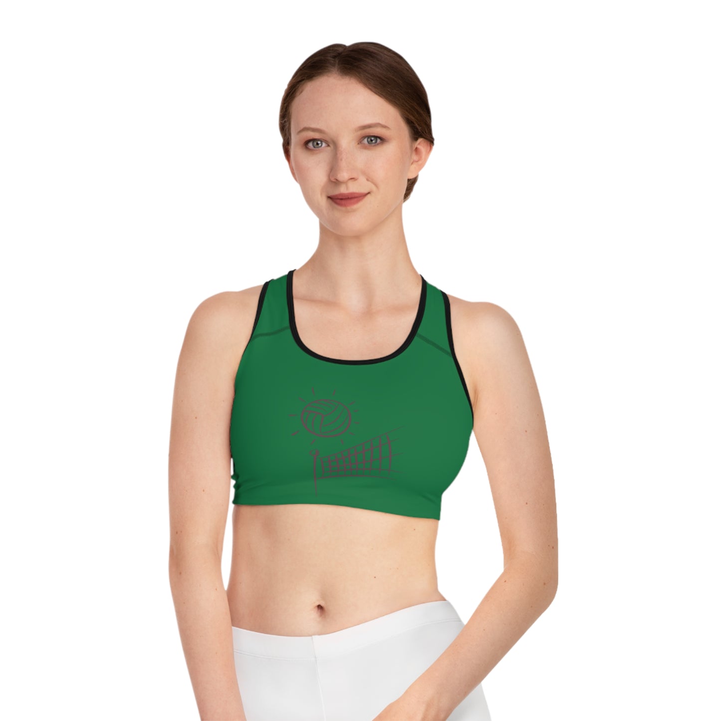 Sports Bra: Volleyball Dark Green