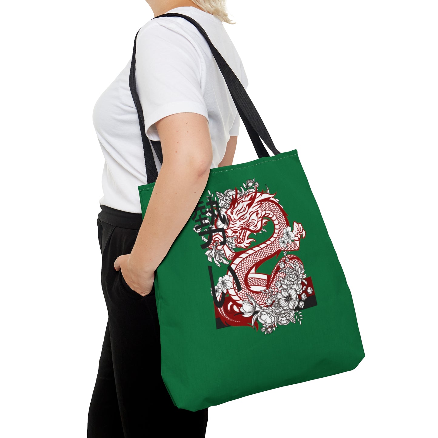 Tote Bag: Dragons Dark Green