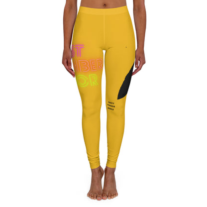 Women's Spandex Leggings: Lost Remember Honor Yellow