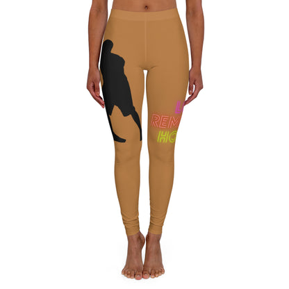 Women's Spandex Leggings: Basketball Lite Brown