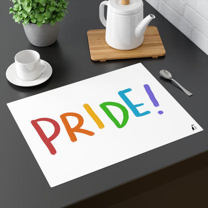 Placemat, 1pc: LGBTQ Pride White