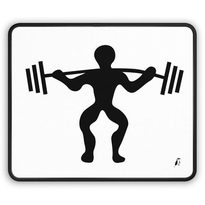 Gaming Mouse Pad: Weightlifting White