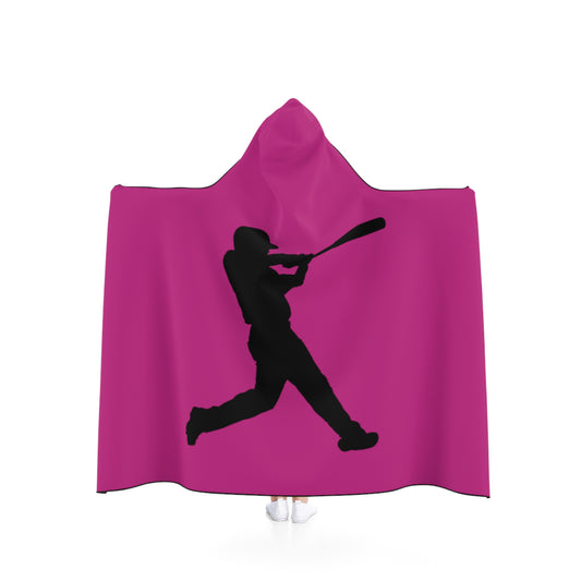 Hooded Blanket: Baseball Pink