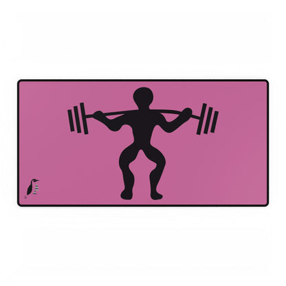 Desk Mats: Weightlifting Lite Pink