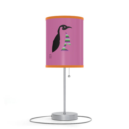 Lamp on a Stand, US|CA plug: Crazy Penguin World Logo Lite Pink