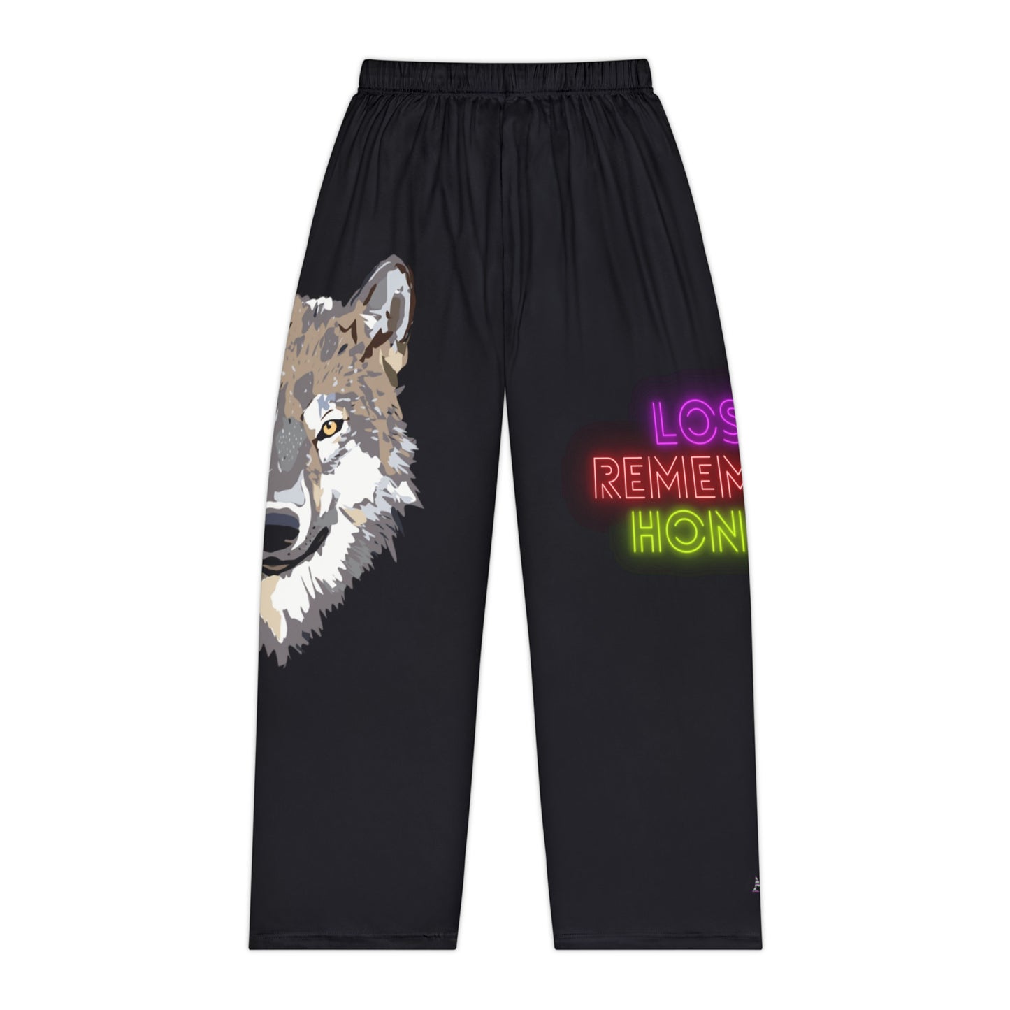 Pambabaeng Pajama Pantalon: Wolves Black 