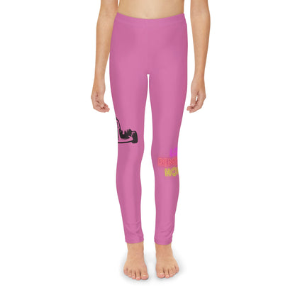 Youth Full-Length Leggings: Racing Lite Pink