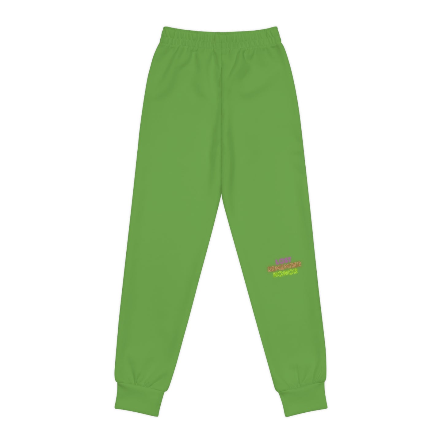 Youth Joggers: Crazy Penguin World Logo Green