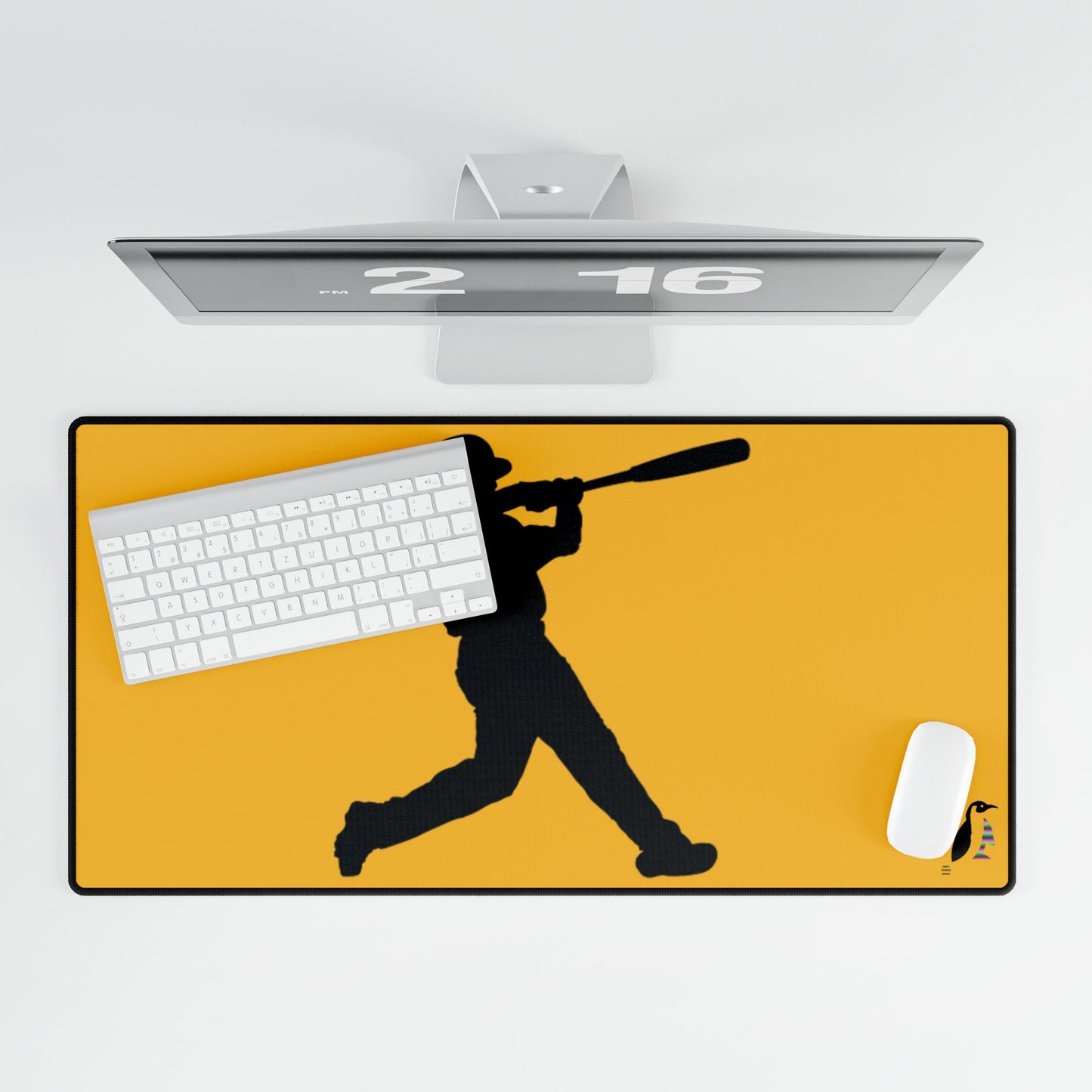 Desk Mats: Baseball Yellow