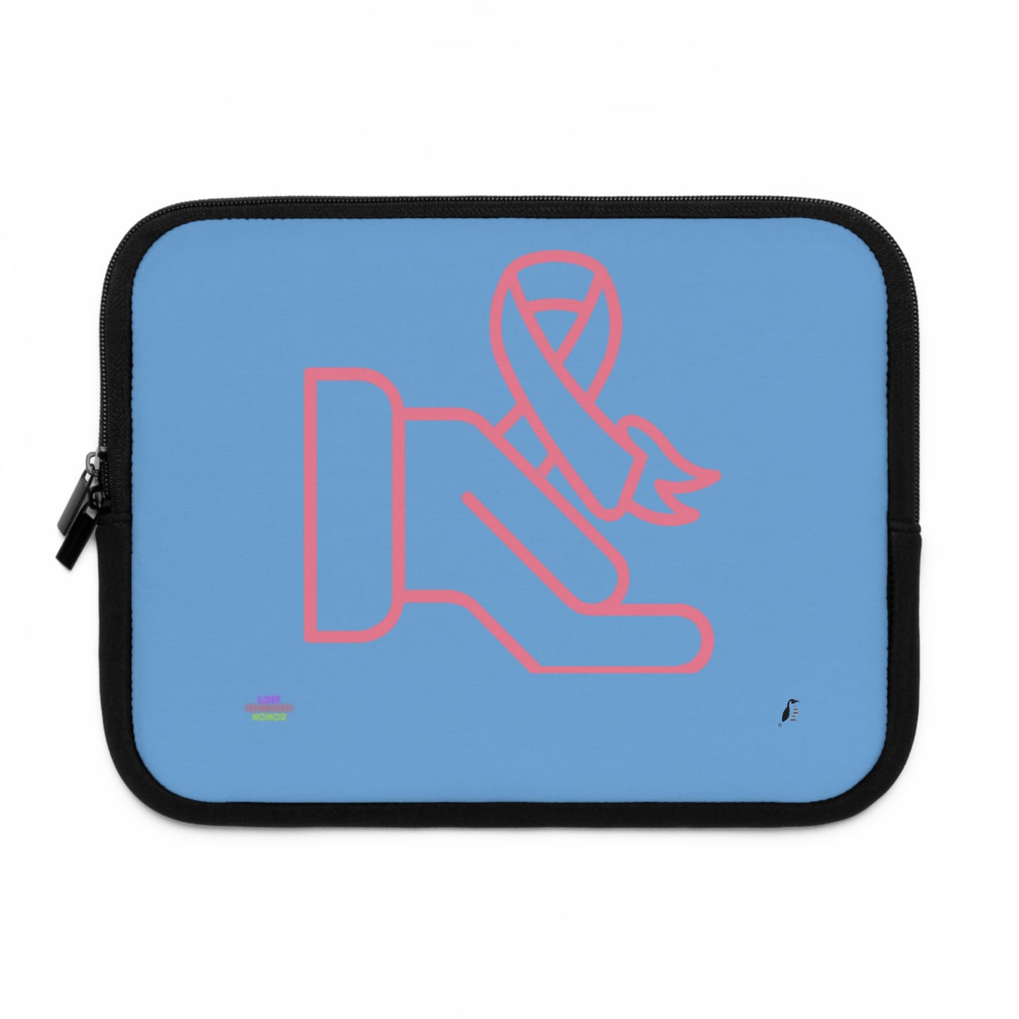 Laptop Sleeve: Fight Cancer Lite Blue