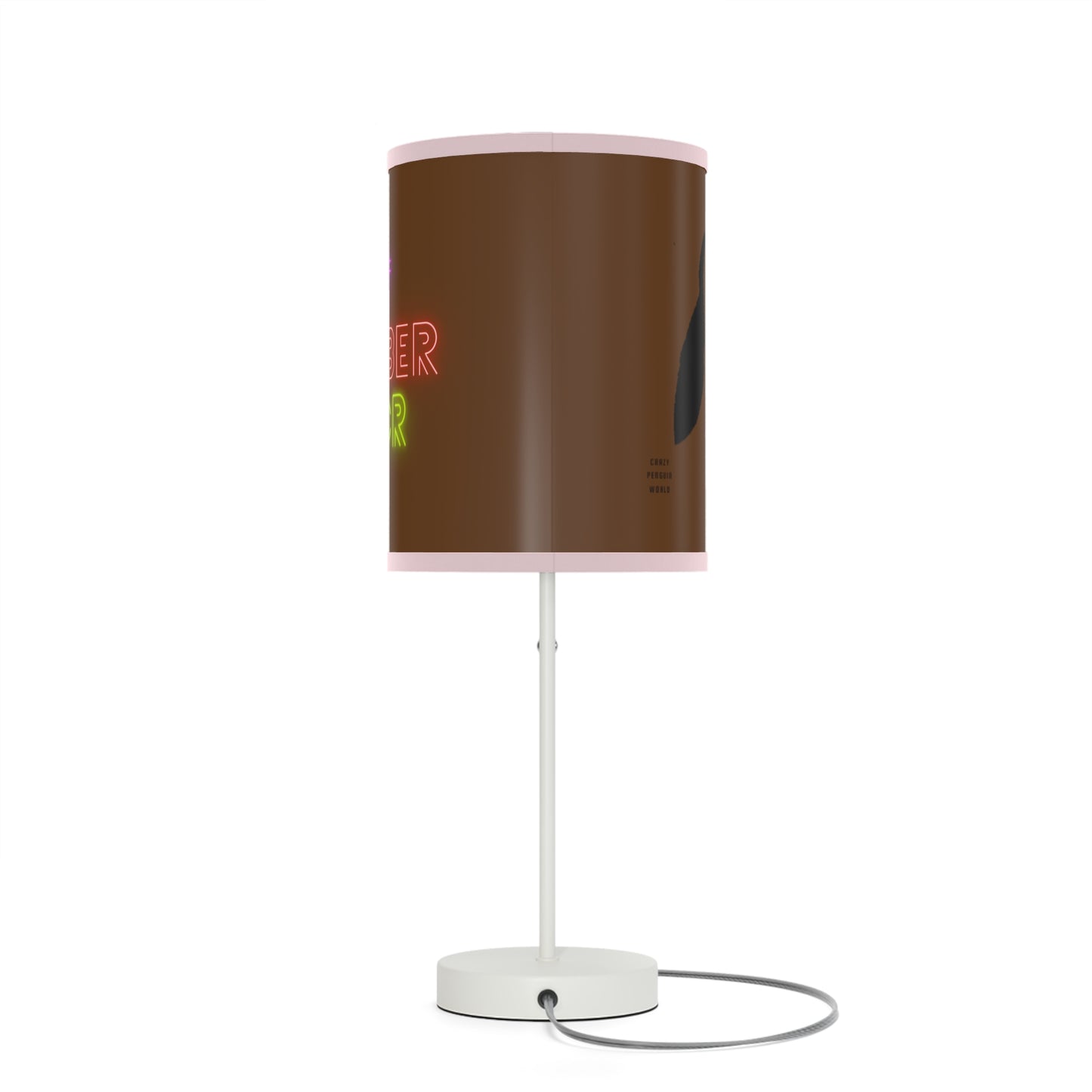 Lamp on a Stand, US|CA plug: Crazy Penguin World Logo Brown