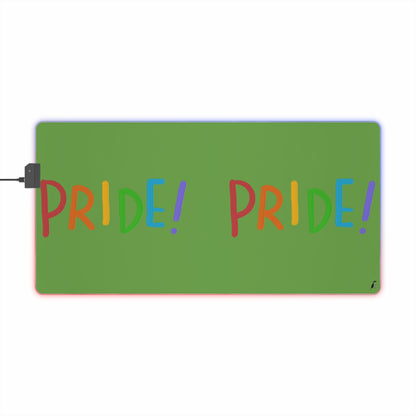 LED Gaming Mouse Pad: LGBTQ Pride Green