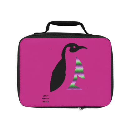 Lunch Bag: Crazy Penguin World Logo Pink