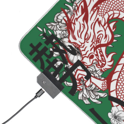 LED Gaming Mouse Pad: Dragons Dark Green