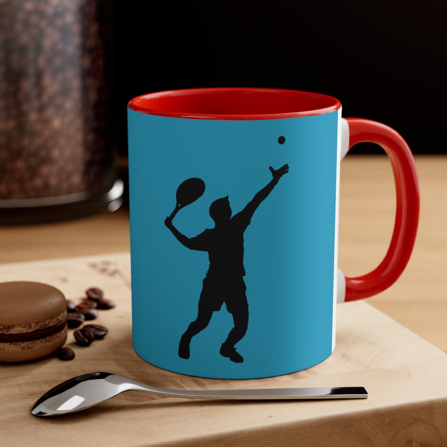 Accent Coffee Mug, 11oz: Tennis Turquoise
