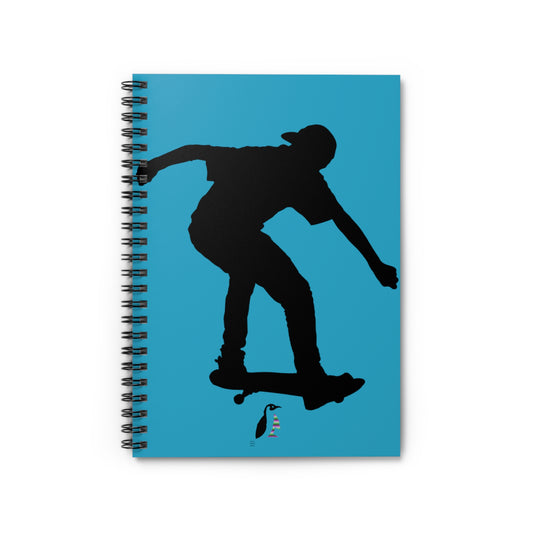 Spiral Notebook - Ruled Line: Skateboarding Turquoise