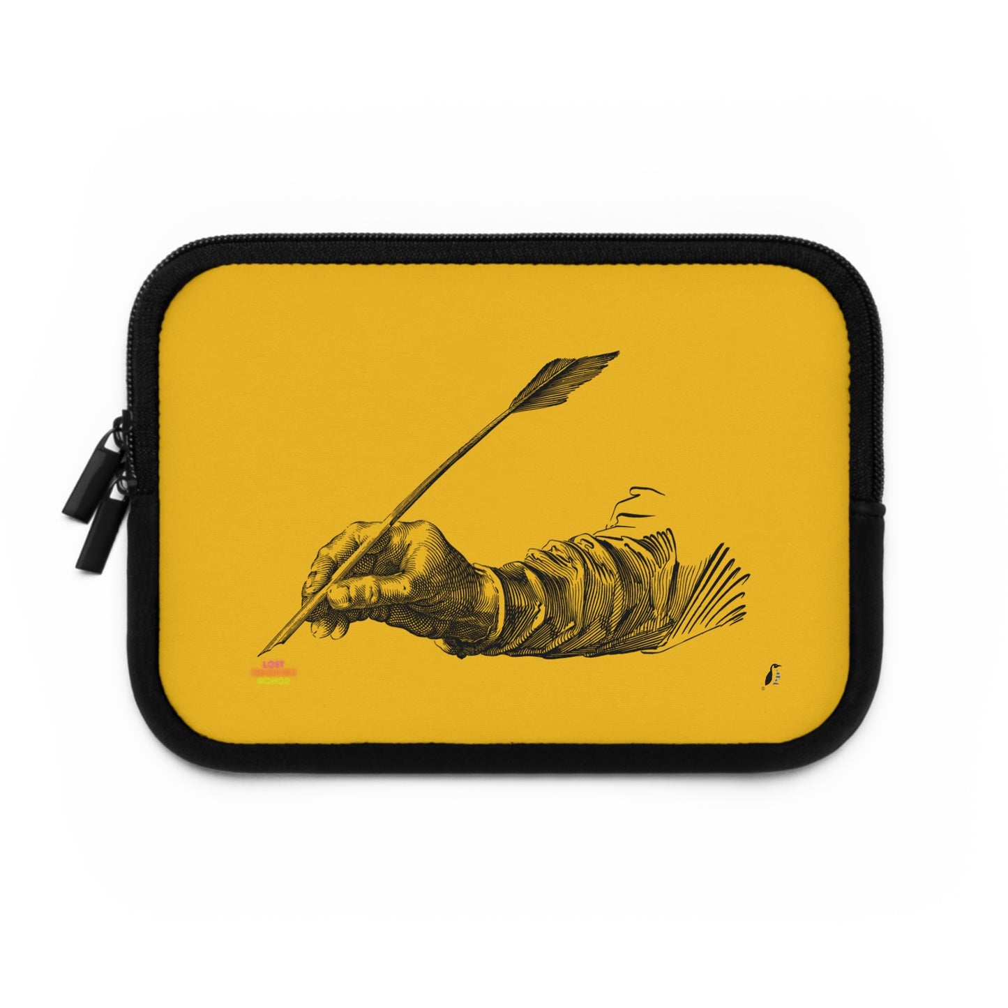 Laptop Sleeve: Writing Yellow