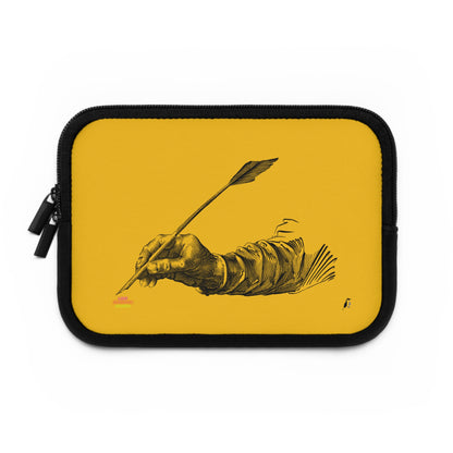 Laptop Sleeve: Writing Yellow