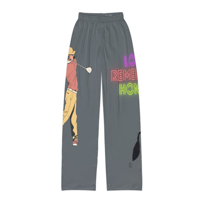 Kids Pajama Pants: Golf Dark Grey