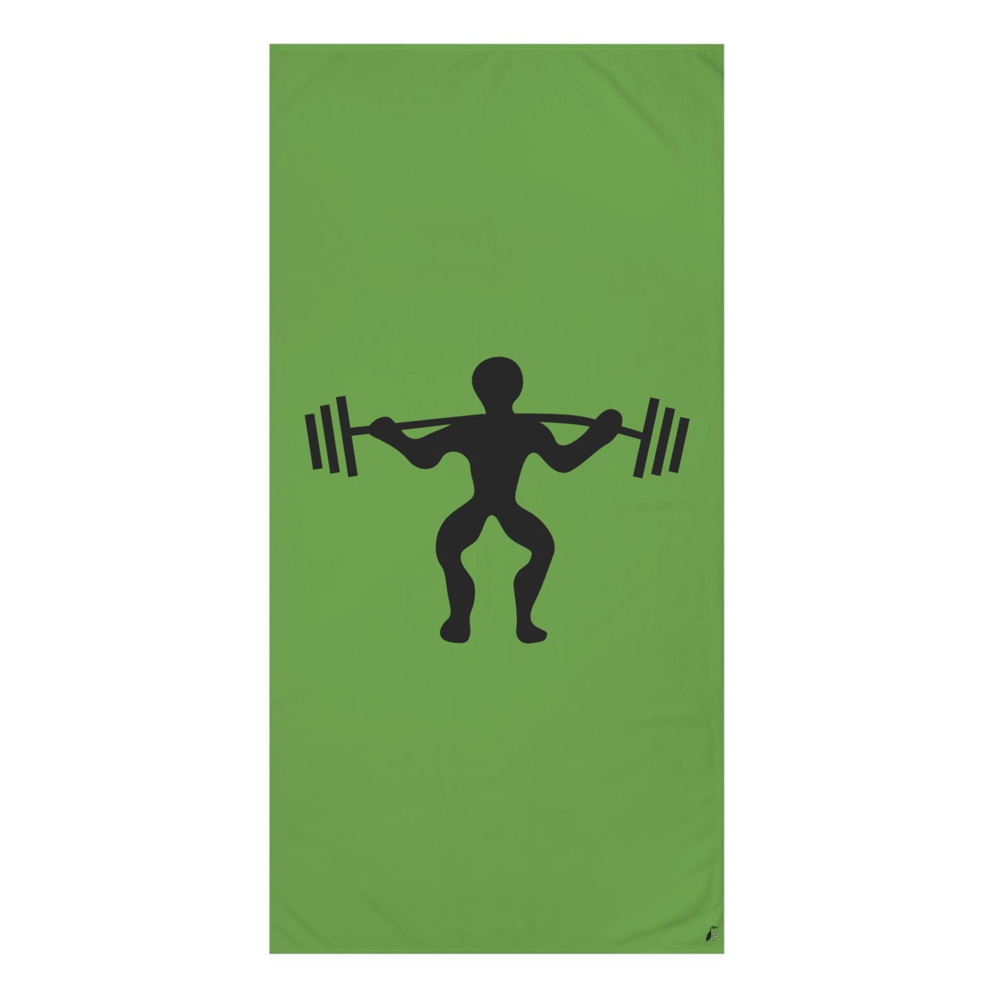 Mink-Cotton Towel: Weightlifting Green