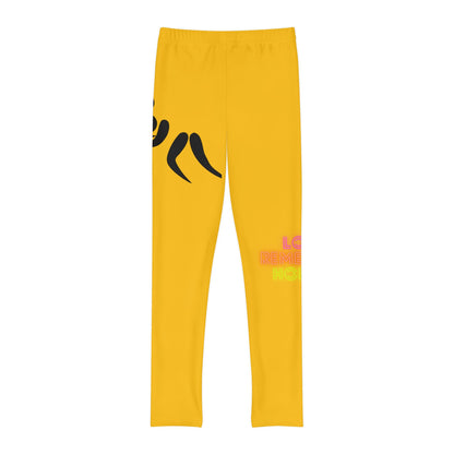 Youth Full-Length Leggings: Wrestling Yellow