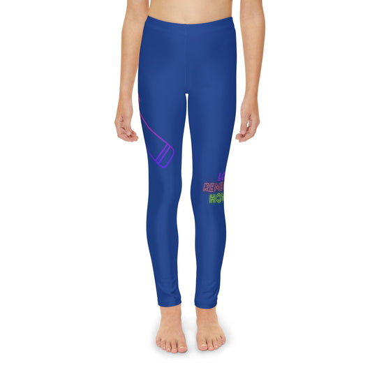 Youth Full-Length Leggings: Music Dark Blue