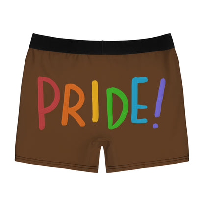 Men's Boxer Briefs: LGBTQ Pride Brown