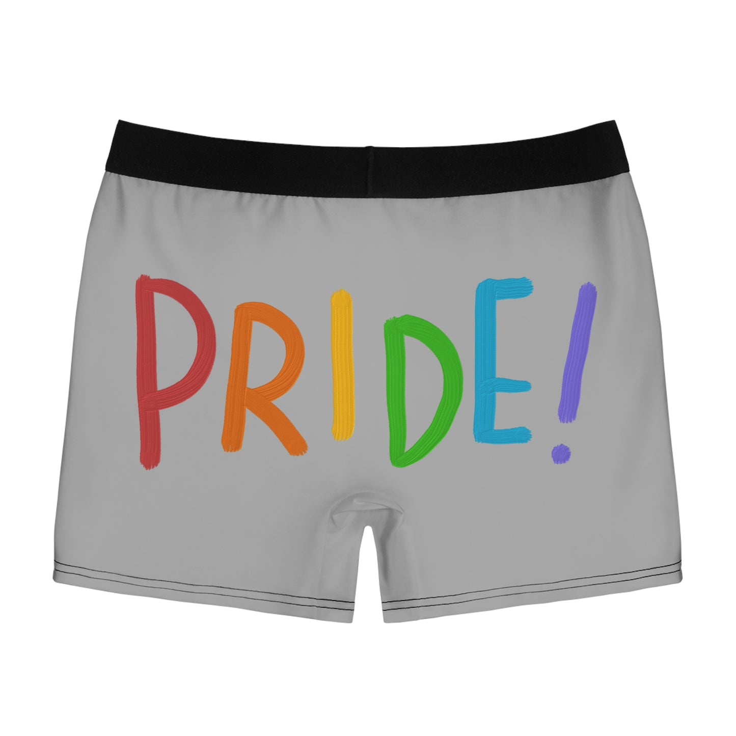 Men's Boxer Briefs: LGBTQ Pride Lite Grey