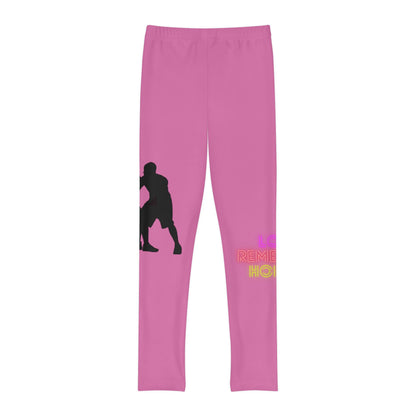 Youth Full-Length Leggings: Basketball Lite Pink