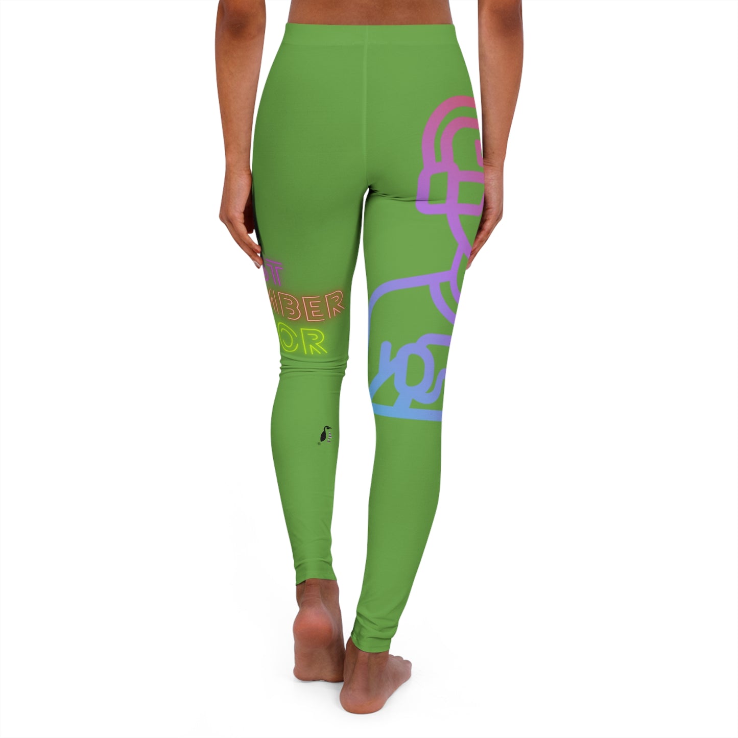 Women's Spandex Leggings: Gaming Green