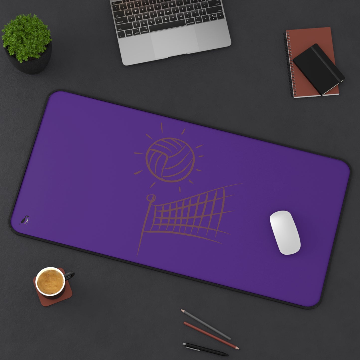 Desk Mat: Volleyball Purple