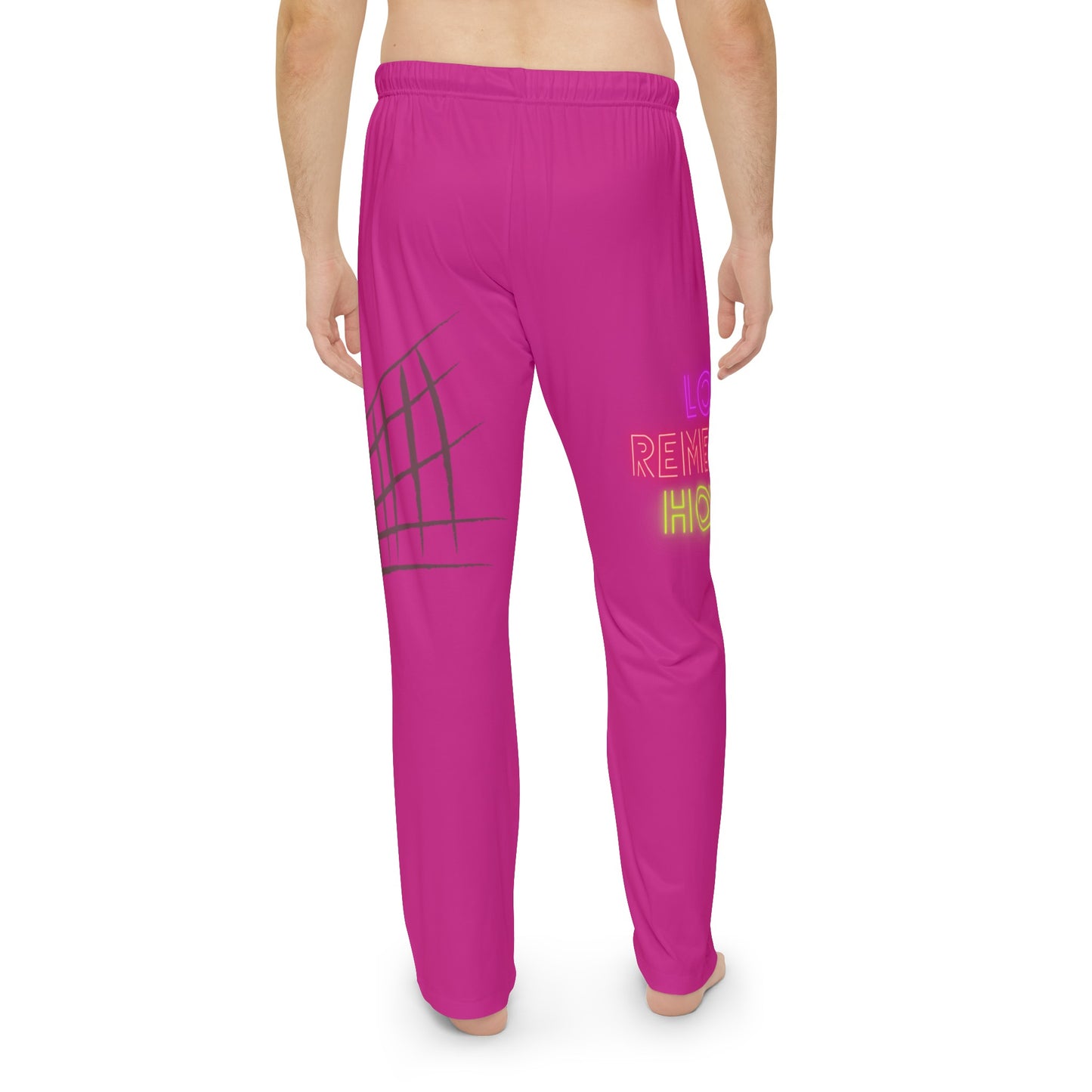 Men's Pajama Pants: Volleyball Pink