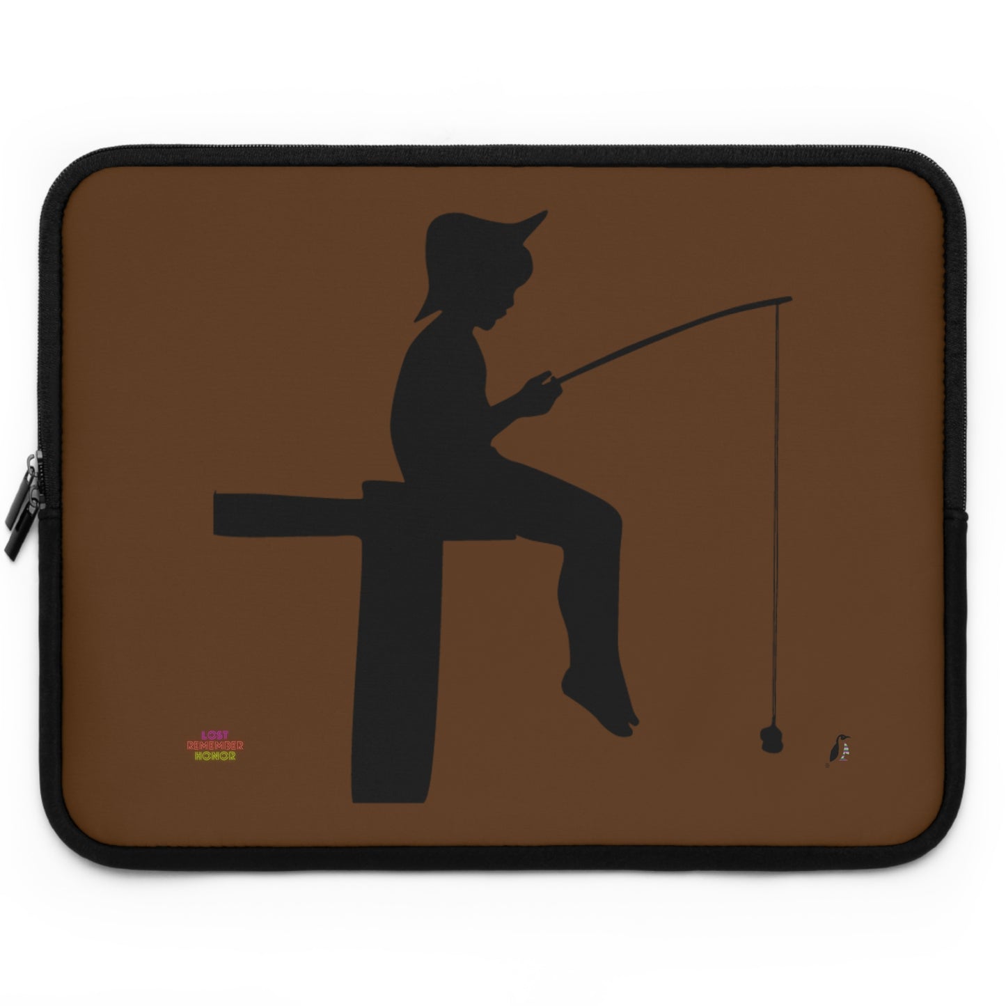 Laptop Sleeve: Fishing Brown