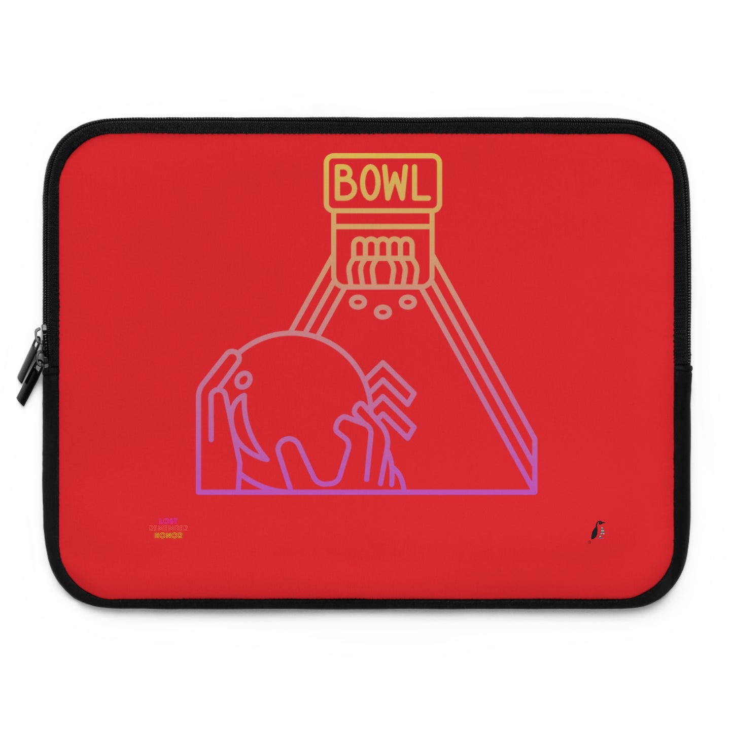 Laptop Sleeve: Bowling Red