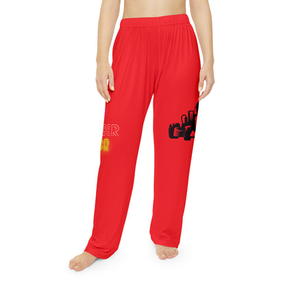 Pambabaeng Pajama Pants: Racing Red 