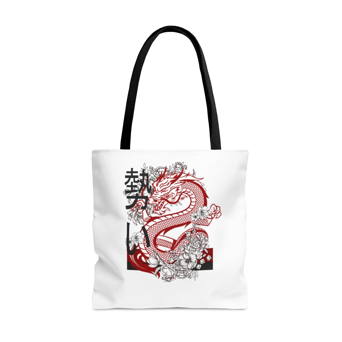 Tote Bag: Dragons White